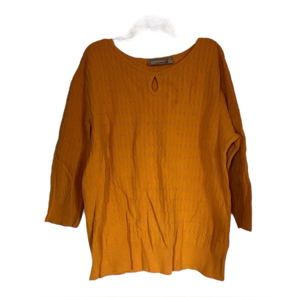 Vintage - 2/$20 - Croft & barrow’s Mustard Yellow Knit Sweater